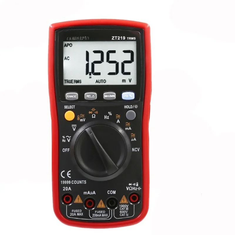 

ZT219 high-precision four-and-a-half anti-burn true RMS digital automatic measuring range anti-burn multimeter