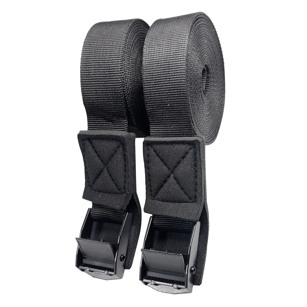 

Nylon Cargo Tie Down Straps Cam Buckle Ratchet Belt Adjustable Length for Roof Kayak Storage