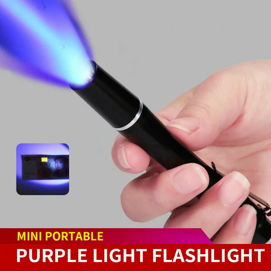 2x UV Ultraviolet Light 100LED Flashlight BlackLight 395nM Inspection Lamp Torch