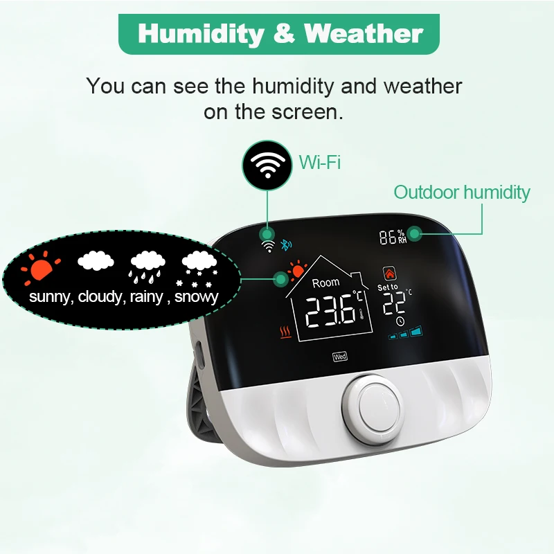 Tuya المنزل الذكي واي فاي ترموستات لاسلكي لغلاية الغاز واي فاي متصلة ترموستات الحياة الذكية متحكم في درجة الحرارة أليكسا جوجل