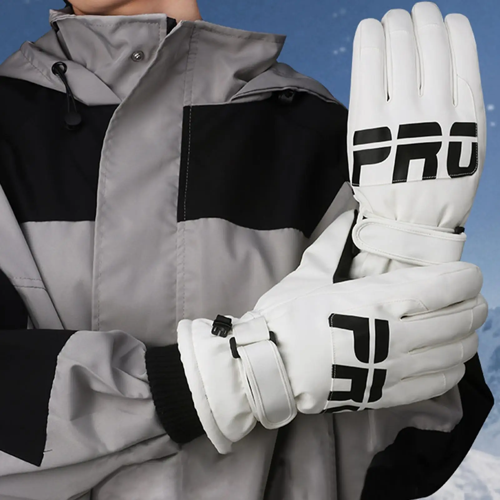 

new Winter Warm Ski Gloves Outdoor Thick Snowboarding Gloves Riding Windproof Waterproof Gloves Touch-Screen Skiing Gloves