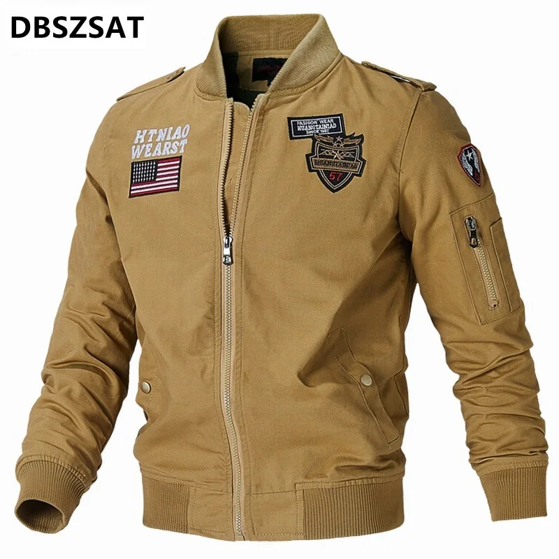 Men Spring Autumn New Bomber Cargo Jacket Coat Men Clothing Tactics Military Casual Jacket Men Fashion Slim Windbreaker Jacket