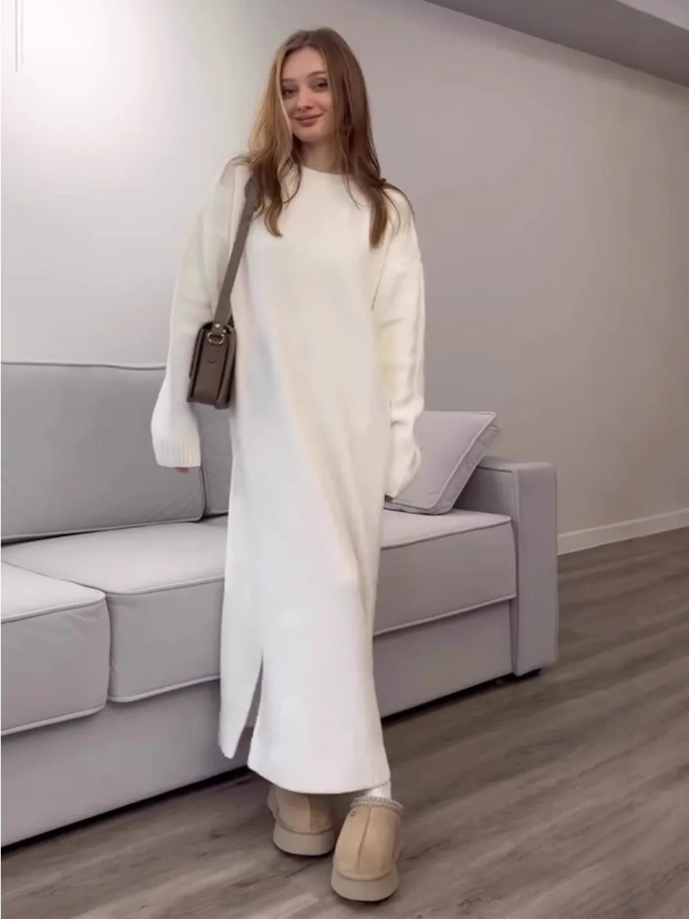 Eid Muslim Dress for Women Knitting Dresses Ramadan Morocco Dubai Abayas Kaftan Islam Jalabiya Knitted Vestidos Arab Long Robe