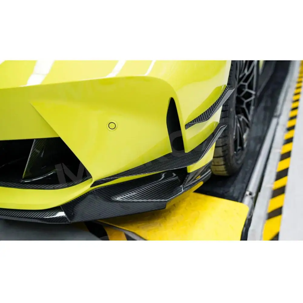 Carbon Fiber Front Bumper Air Vent Trim Canards Splitter For BMW G80 M3 G82 G83 M4 2021+ Spoiler Bodykit Side Flaps Decoration