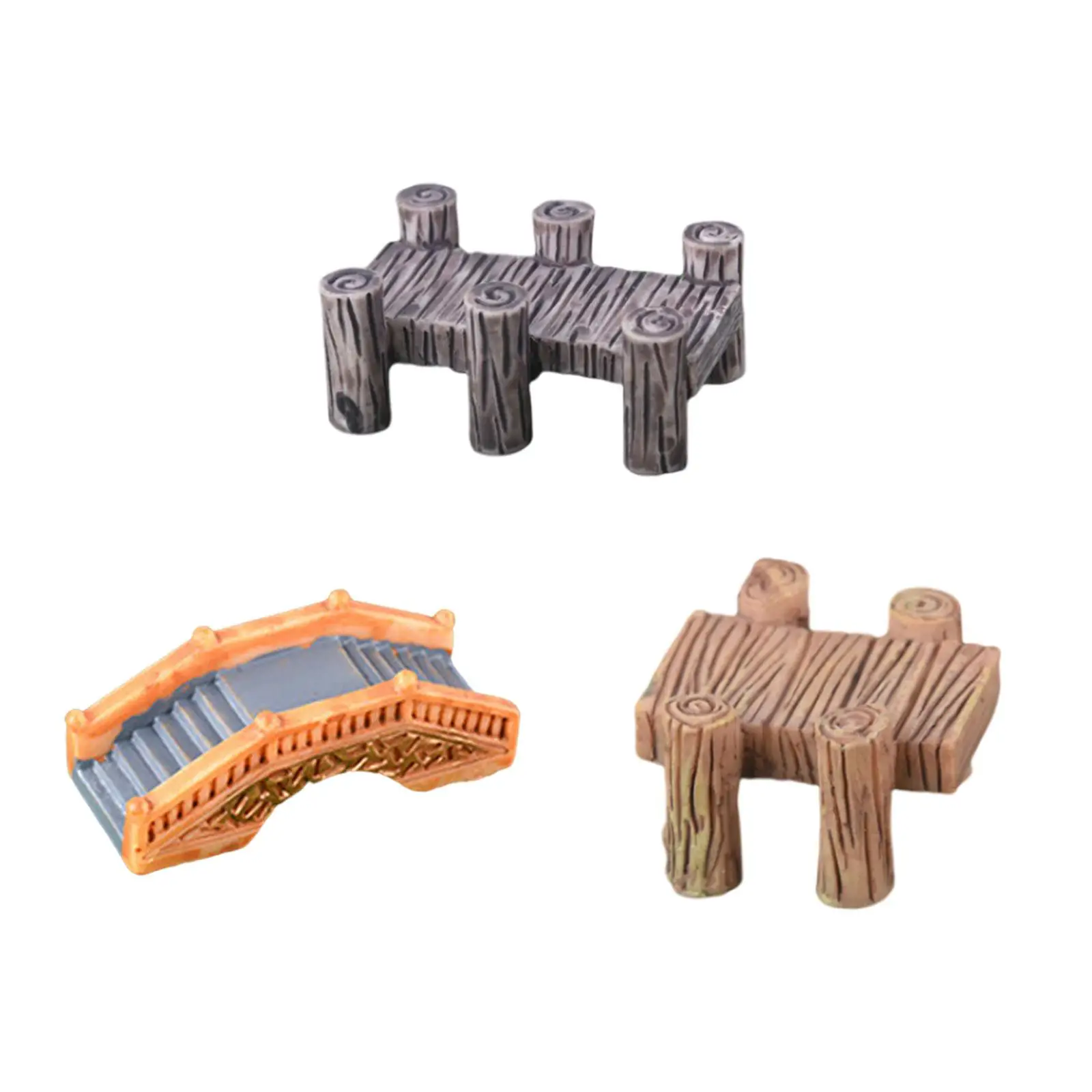 Miniature Bridge Miniature Landscape Fairy Garden Accessories Miniature Garden Bridge for Potted Terrarium Desk Aquarium Decor