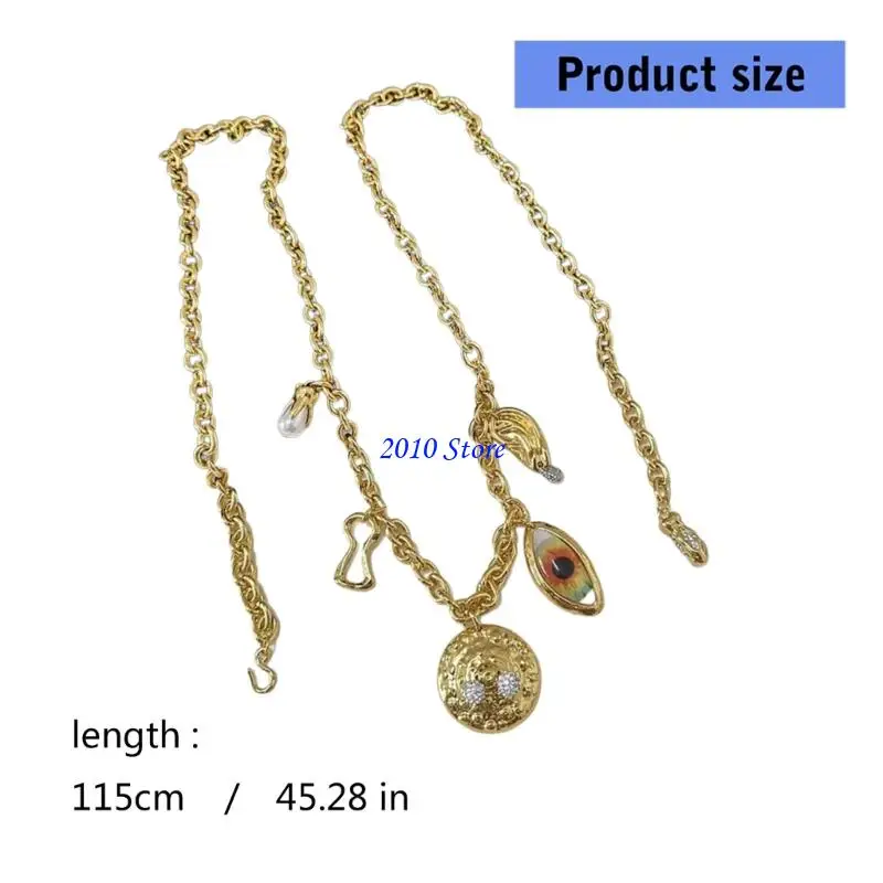 F3MF 우아한 허리 쥬얼리 악마의 눈 바디 체인 조정 가능한 벨트 허리 장식 액세서리 이브닝 드레스 할로윈 이벤트