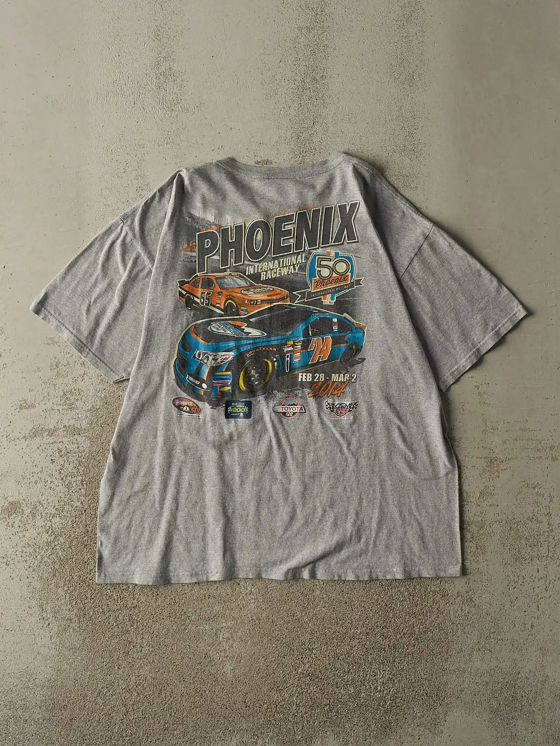 Vintage 2014 NASCAR The Profit on CNBC 500 Phoenix Racing Graphic T-Shirt Cotton Men Women Streetwear Tee