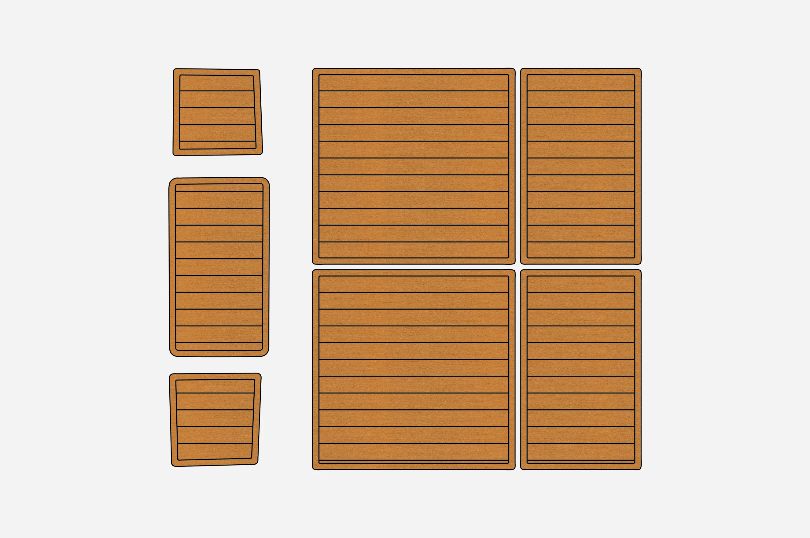 Non-Slip EVA Faux Teak Marine Self-Adhesive 6mm Yacht Cockpit Pad for 2006 Commander 26 Signature Boat Decking Easy Install