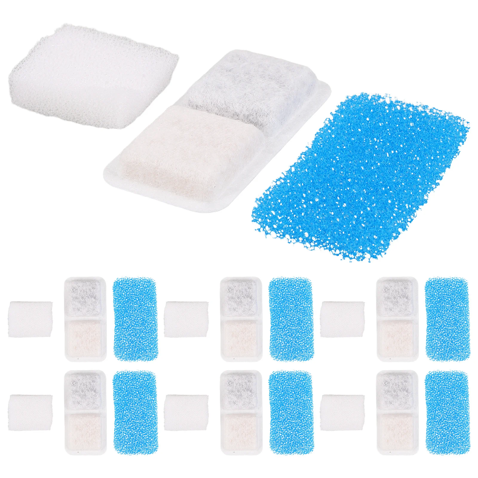 24Pcs Pet Water Dispenser Filter Replacement Cat Fountain Filters Silent Sponge Filter for Cat Water Fountain Cartridge