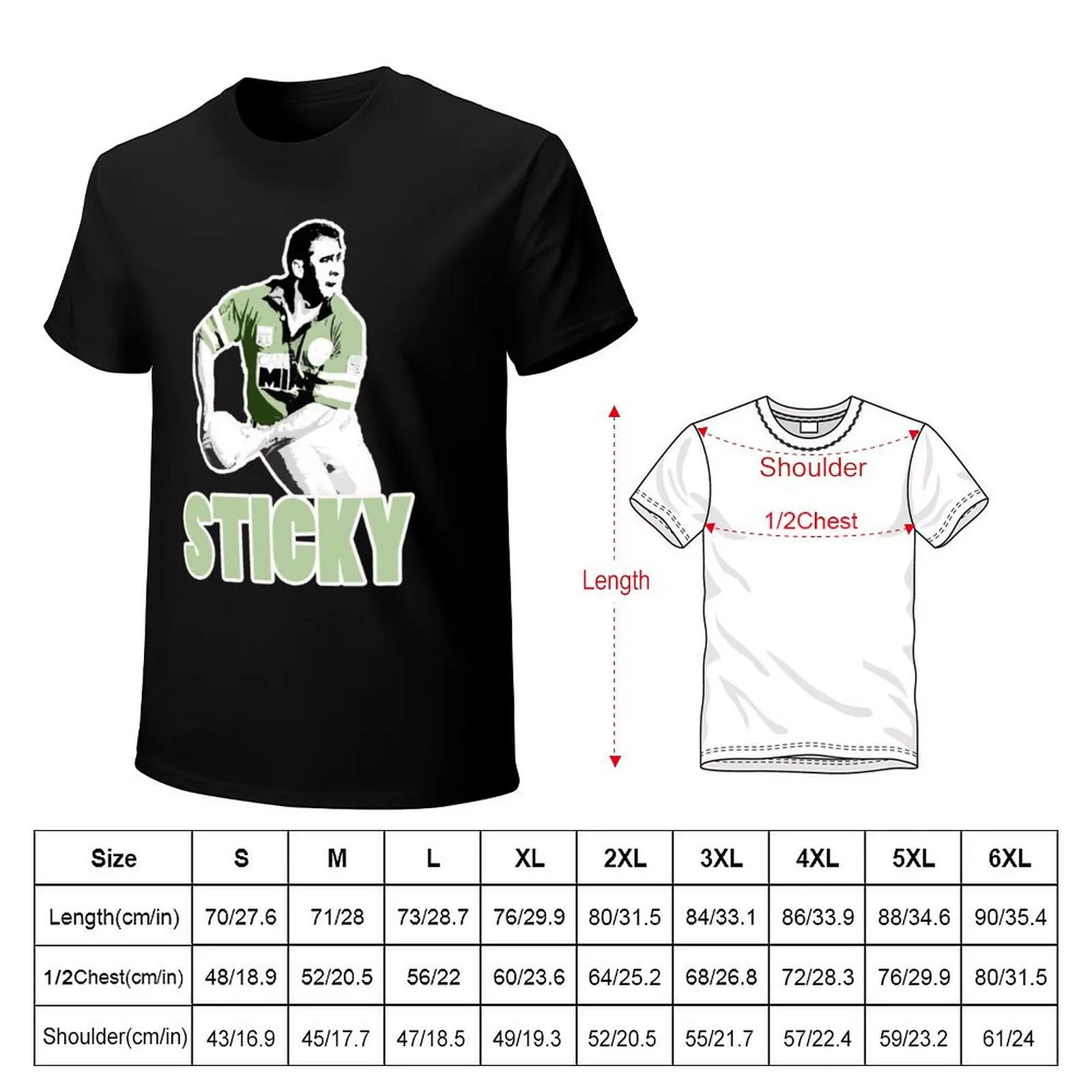 Canberra Raiders - Retro - Ricky Stuart - &x27;Sticky&x27; T-Shirt Classic Graphic Short Sleeve Top