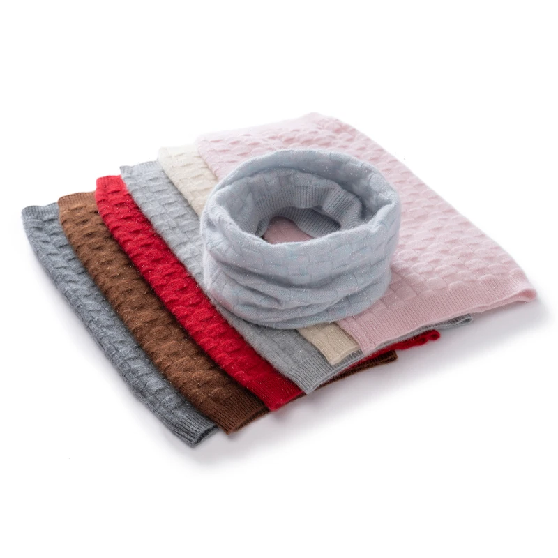 

KOIJINSKY Новый стилекшемировый женский шарф из мягкого и теплого вязаного кашемирового аксессуара на весну, осень и зиму