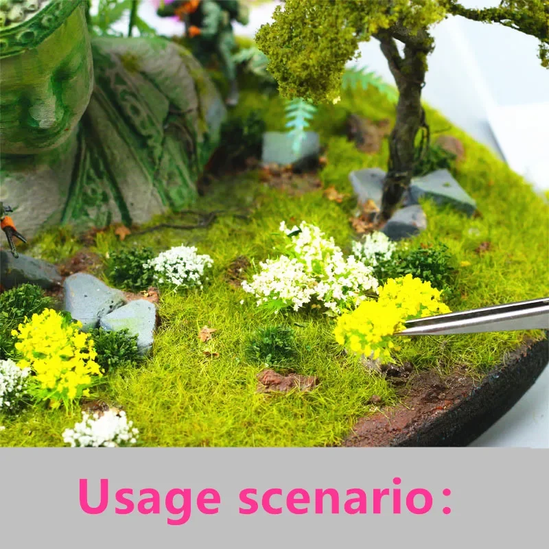 DIY Material Realistic Grass Tuft Miniature Grass Bushes Plant Cluster Scenery Mutlicolor Simulation Grass Nest Model Sand Scene