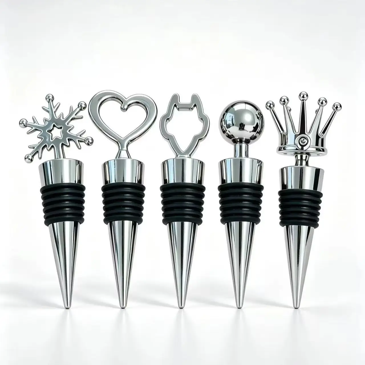 Plastic Wine Bottle Stopper Heart/Ball Shaped Wine Beverage Champagne Preserver Cork Wedding Favors Gifts for Wine Lovers