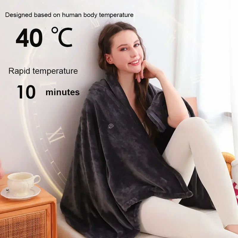 150x80cm Washable USB Electric Blanket Smart Thermostat Flannel Lambskin Nap Heating Pad Household Office Warm Body Blanket