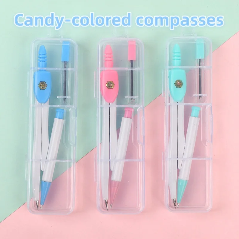 Little Fresh Compus automatic Lead core set Student multifunctional metal drawing tool Student drawing instrument