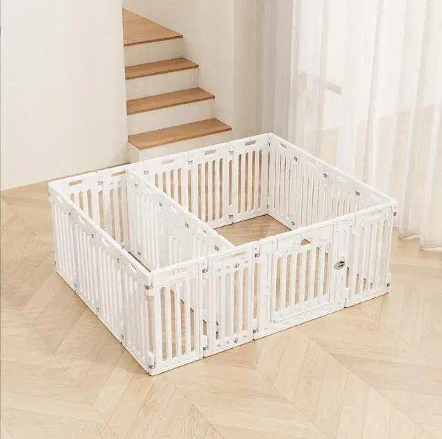 Cercadinho de plástico dobrável Pet Tendência, Tamanho grande IndoorLuxure Animal Playpen, Cerca de cuidados plásticos para animais