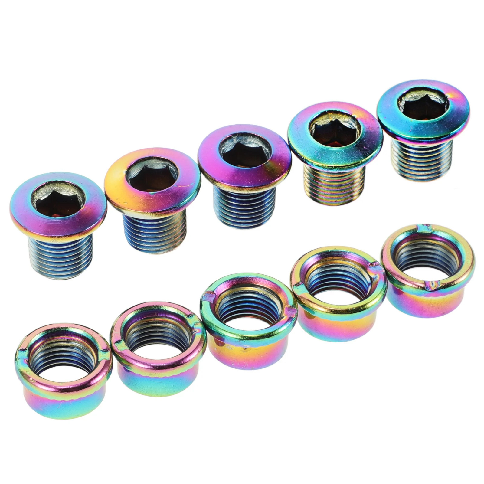5Sets Bike Chainring Bolt Crank Screw Folding Disc Screw Mountain Bike Accessories Durable Lightweight Design Simple Storage Not