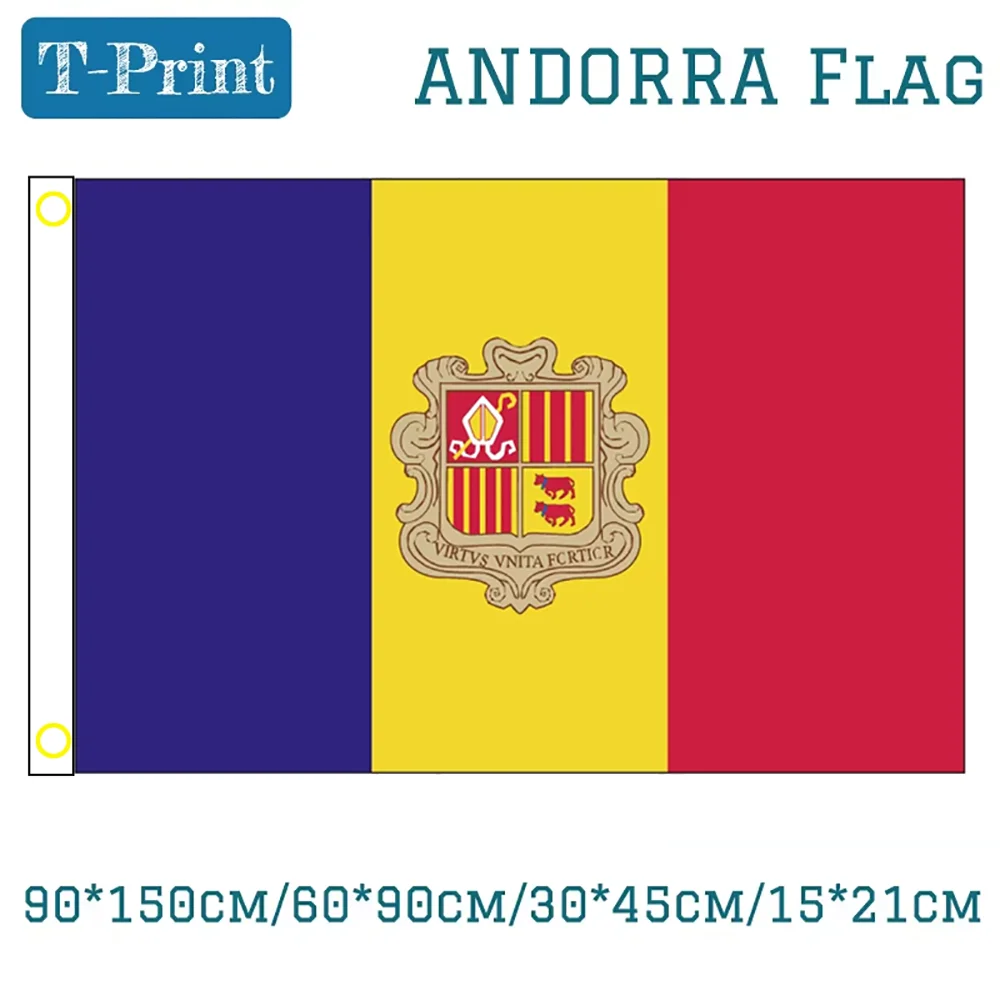 

60*90cm/15*21cm/90*150cm Andorra National Flag 3x5ft Flying Flag 30*45cm Car Flag