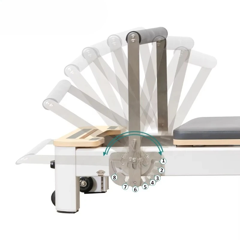 CE Approved Quiet Pilates Reformer - Foldable Aluminum Rehabilitation Training Machine for Home & Studio view 5