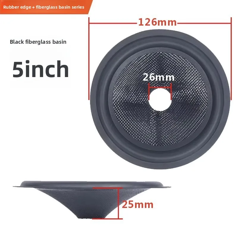 MW Audio, 2 stuks luidsprekermembranen, 3"/4"/5"/6"/8", geweven glasvezelmembraan voor het repareren van woofers.