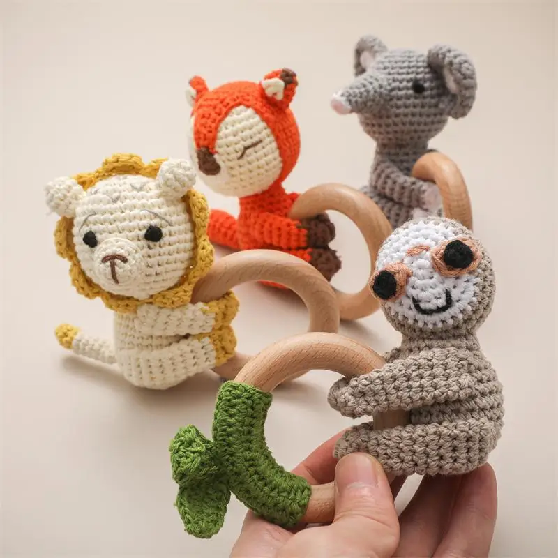  Rabbit Baby Teething Toy Jewelry Accory Tooth Gel Part Hook Weave Baby Teeth inding Bracelet Toy for Infants