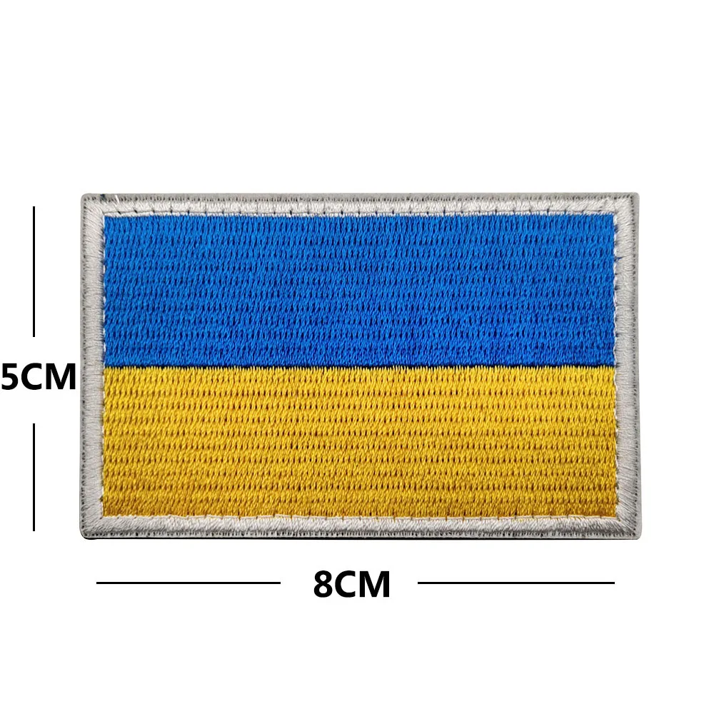 Ukraine Embroidered Patch Ukrainian National Emblem Shield Shape Badge Tactical Hook&Loop Patches for Backpack Caps Clothes