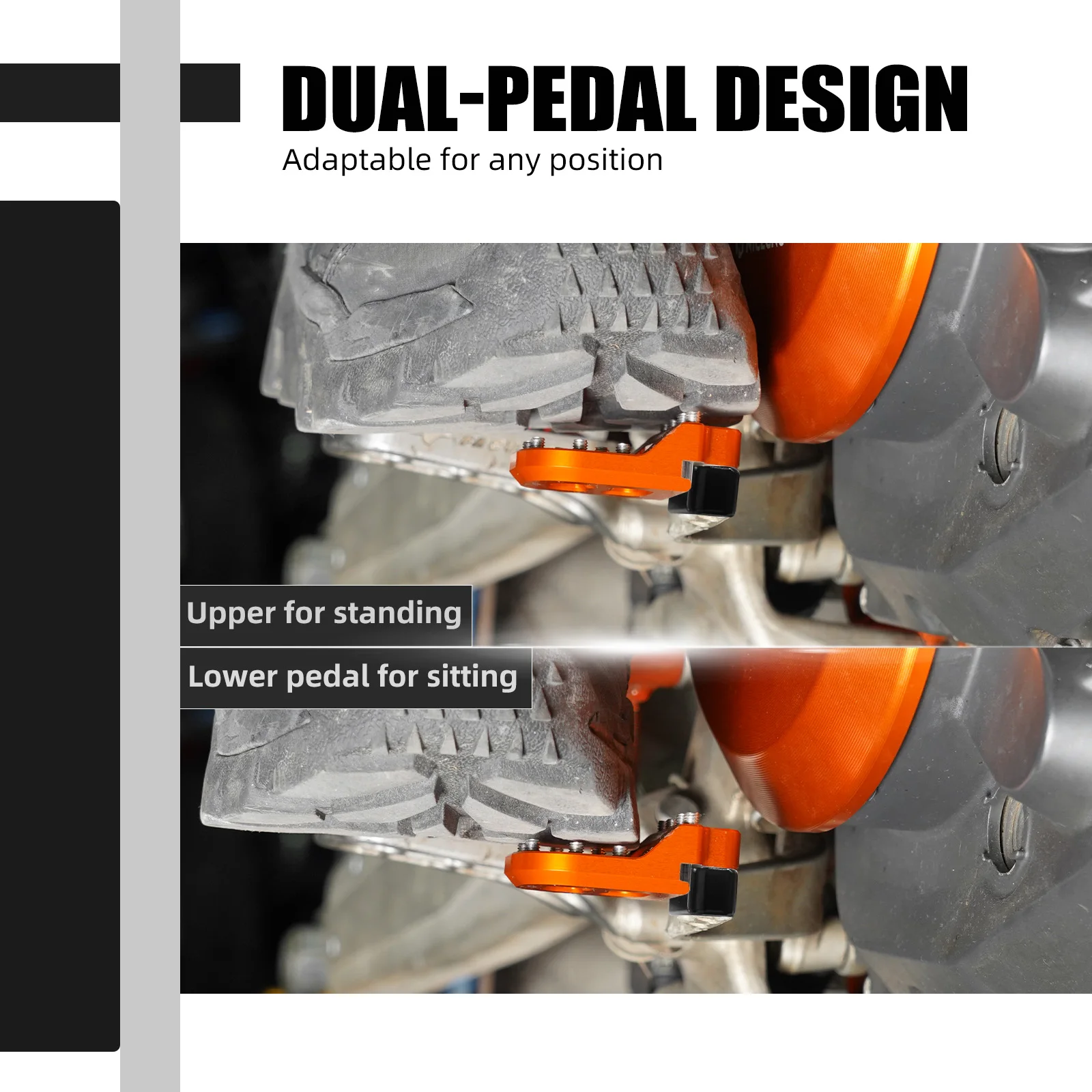 

For KTM 390 250 Adventure 2020-2024 Adjustable Rear Brake Pedal Lever Step Tip Plate 390 Adventure 250 Adventure 2021 2022 2023