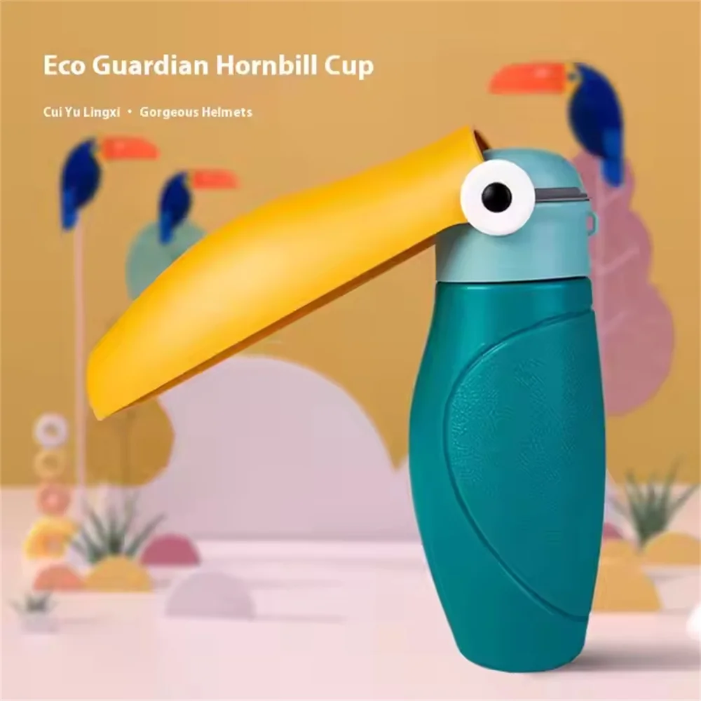 جديد Hornbill شكل الكلب الخروج كوب ماء غلاية محمولة في الهواء الطلق المغذية القط والكلب زجاجة ماء منتجات الحيوانات الأليفة