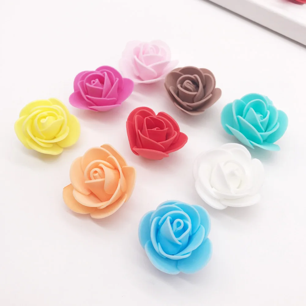 Craft Multi-use Wreath Flower Head Bear Gift Artificial Flowers Wedding Decoration Party Supplies Foam Rose Flower