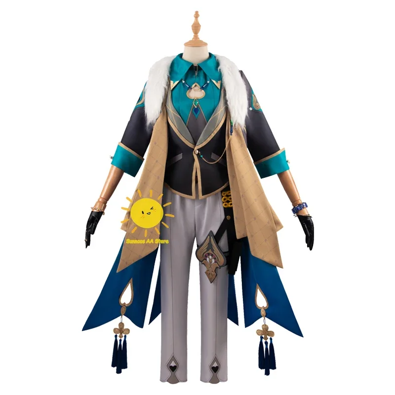 Игра Авантюрин Косплей Honkai Star Rail Косплей Костюмы Авантюрин Пальто Костюмы Униформа Блондинка Парик Хэллоуин Вечеринка Cos Взрослый @ 0Z *
