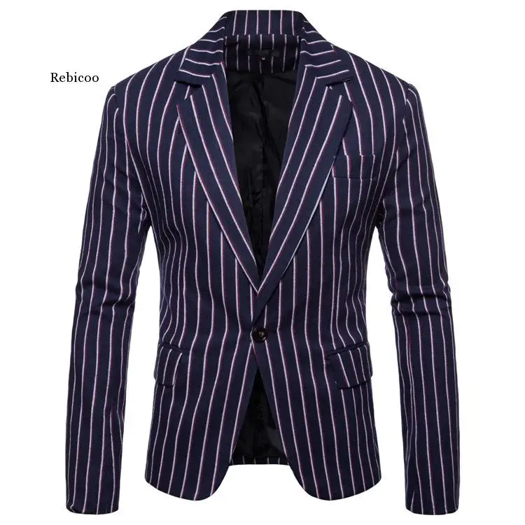 

Houndstooth Plaid Casual Blazer for Men One Piece Suit Jacket with 2 Side Slit Slim Fit Male Coat Fashion Clothes New Arrival