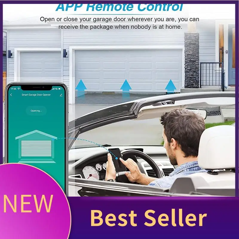 HFES Tuya WIFI สมาร์ท Universal โรงรถประตูเซ็นเซอร์ประตูโรงรถไร้สายประตู Controller สําหรับ Alexa Google EU PLUG