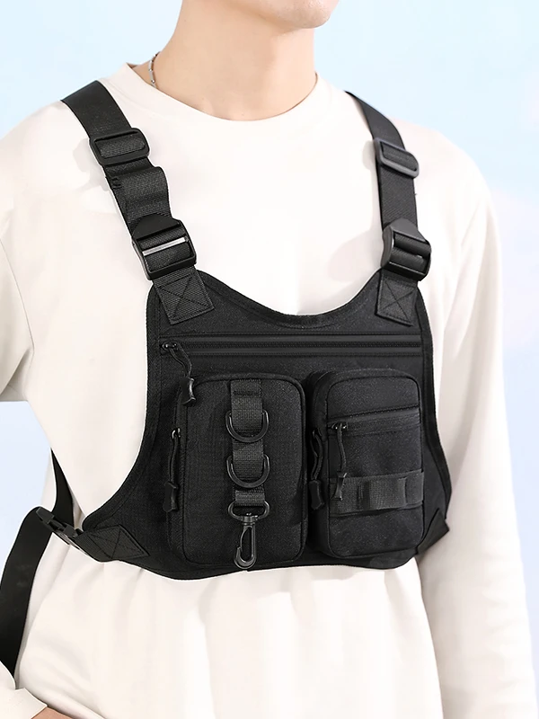 Tactical Camouflage Chest Bag - close-up view