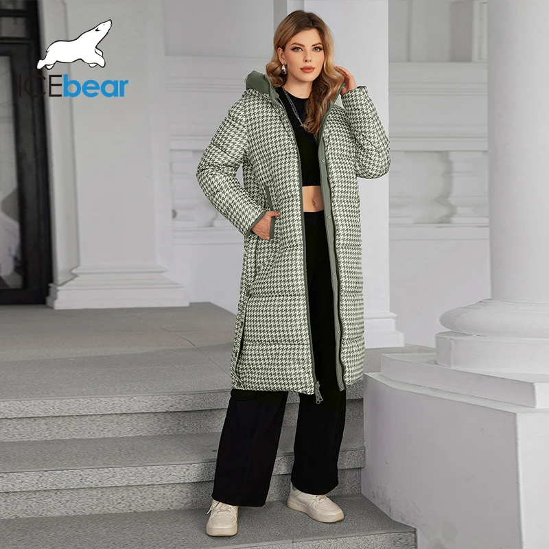 ICEbear Winter 2024 giacca da donna reversibile giacca con cappuccio con cerniera di alta qualità Brand Fashion Parka women\'s GWD4682I