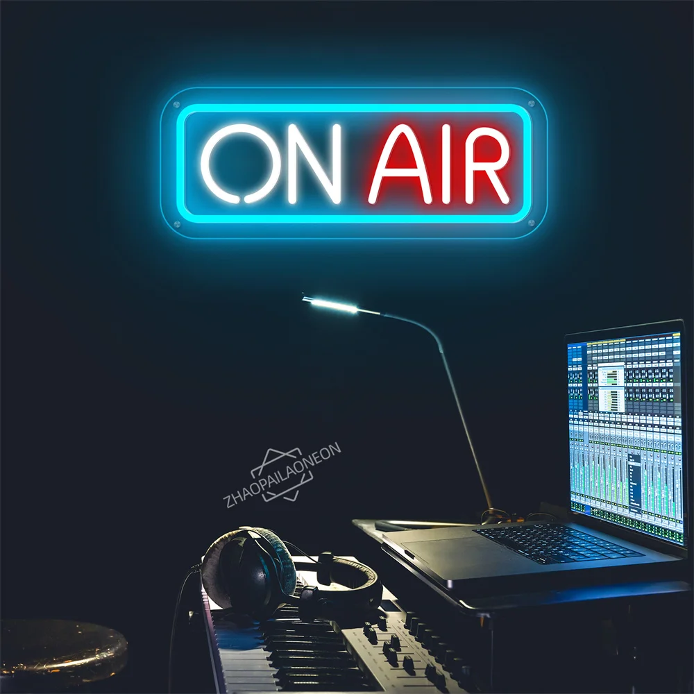 On Air Studio-Retro LED Neon Sign Music Studio Decor for Streaming Club Office Farmhouse Neon Lights Party Wall Art Decor - view 3