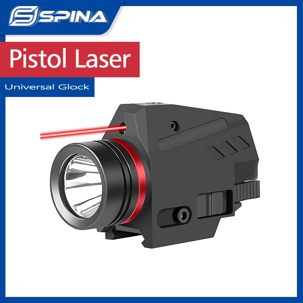 Tactical Pistol Red Laser Sight LED Flashlight Sight Combination Suitable Universal Glock G17/19 etc