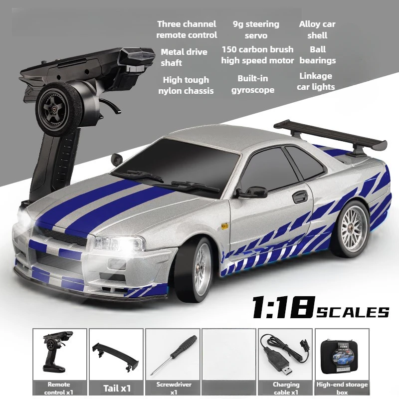 Ares GTR Legering RC Gemodificeerde Drift Afstandsbediening Professionele Racewagen Model Speelgoed Kinderen Jongen