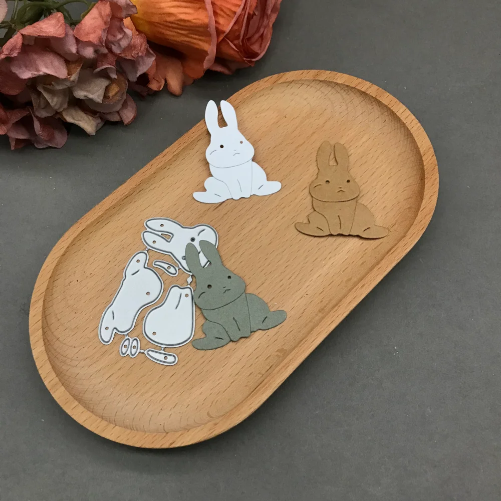 

1pcs metal cutting dies cut die mold The Easter Bunny Scrapbook paper craft blade punch stencils dies