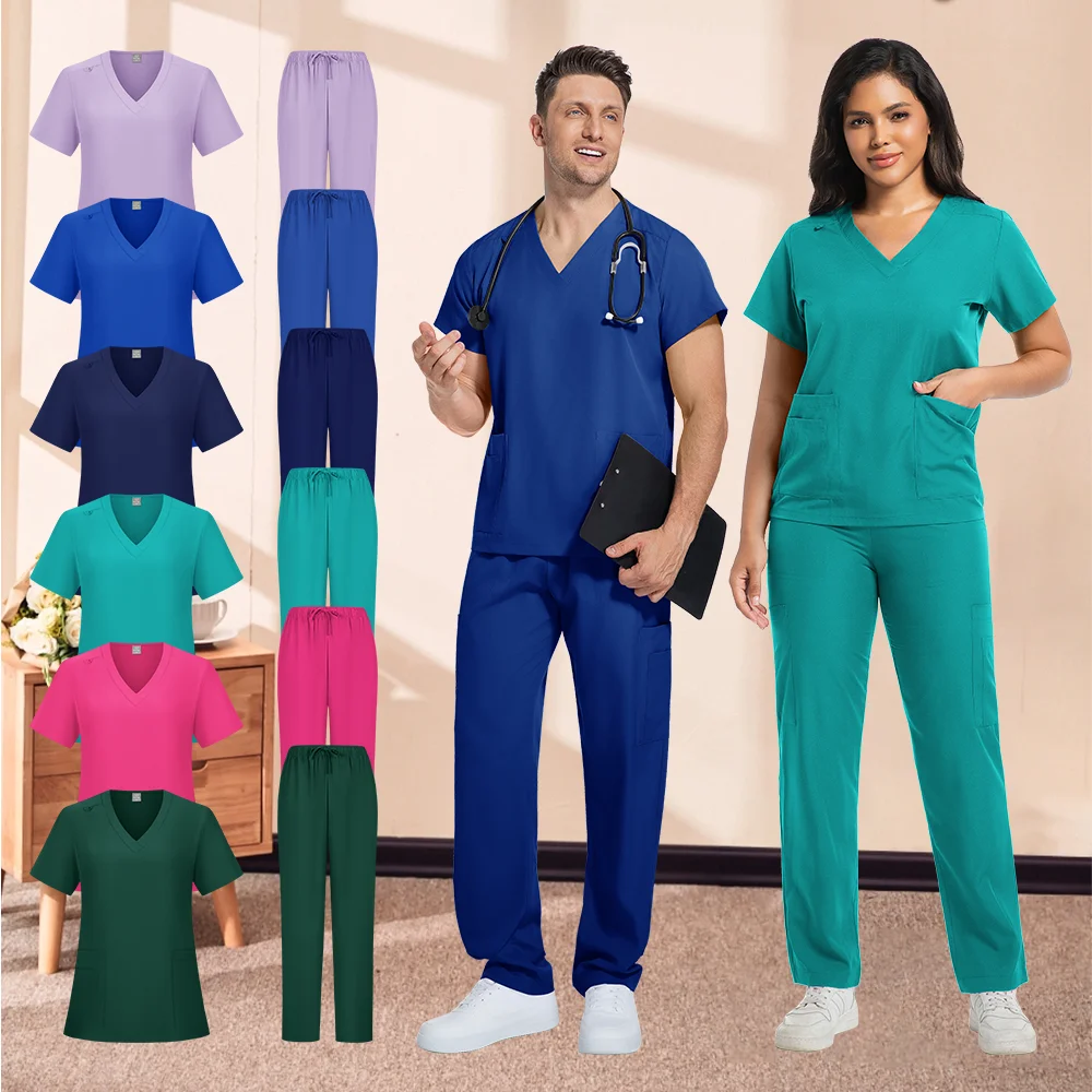 

Beauty Salon Scrub Sets Medical Scrubs Uniform Women Workwear for Hospital Surgery Gowns Dental Clinic Nursing Accessories Suit
