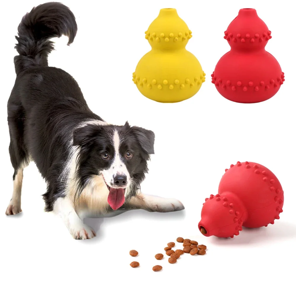 Rubber Chew Toy for Large Dogs Gourd Shaped Dog Toy Milk Flavor Bite Resistan Treat Toy Pet Products Supplies Dog Accessories