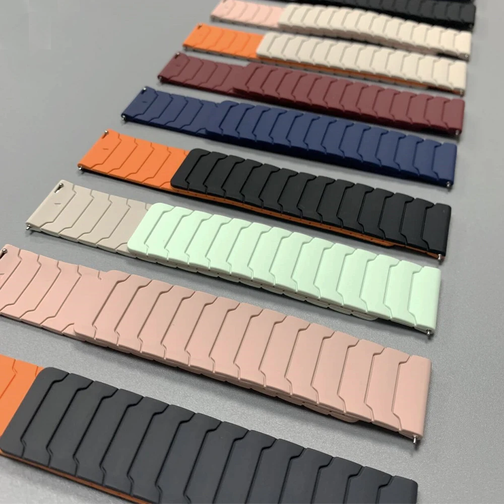 20/22 mm Magnetarmband für Huami AMAZFIT BIP 6 5 UNITY Silikon-Schlaufenband GTR 4/3/3 Pro 2e GTS 4 mini 3 BALANCE Sportarmband – Detail 3