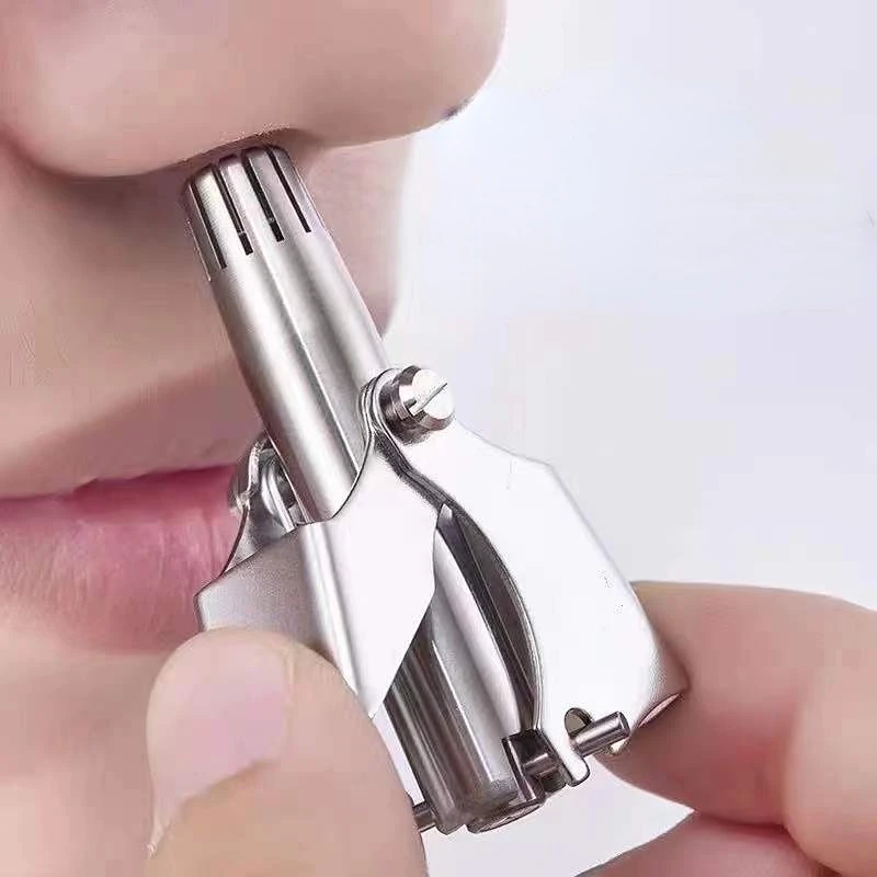 Stainless Steel Nose Hair Trimmer Men's Manual Nose Hair Trimmer Whole Body Waterproof Nose Hair Pet Nose Hole Cleanup