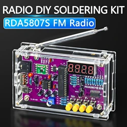 RDA5807 FM Radio Assembly Kit DIY Fabrication Microcontroller Soldering Loose Parts