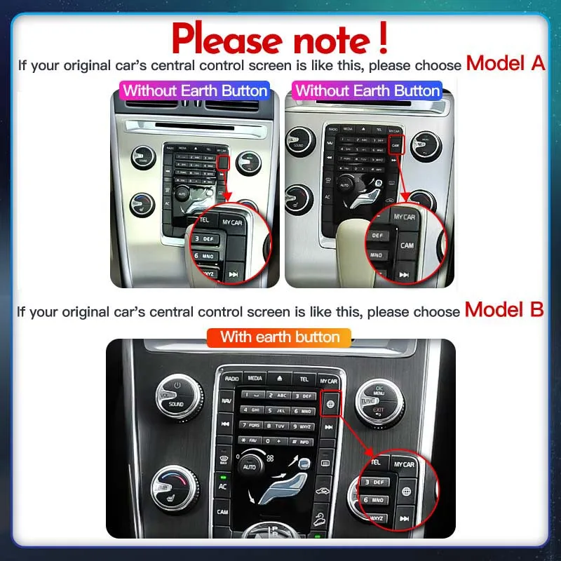 Layar Radio Mobil Android14 8.8'' CarPlay, GPS Navi Otomatis, Pemutar Video Multimedia Stereo Untuk Volvo V40 2011-2018 Head Unit LHD RHD