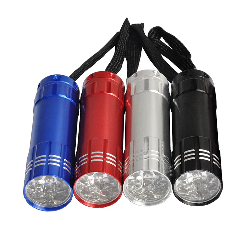 Powerful Uv Light 9 Led Flashlight Detect Uv-sensitive Materials Uv Flashlights Detector Portable And Convenient Mini Size