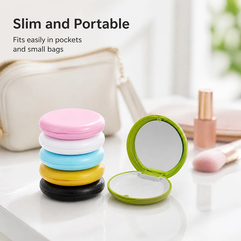 Denture Storage Box With Mirror Dental Braces Orthodontic Case Retainer Box Case Magnetic Aligner Mouth Guard Container