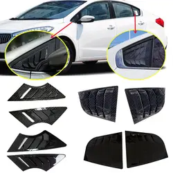2PCS For KIA Forte K3 2013 2014 2015 2016 2017 2018 Car Front Rear Window Louver Shutter Cover Side Vent Blinds Trim Sticker