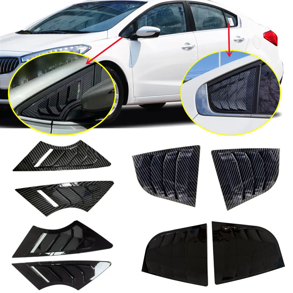 2 SZTUK do KIA Forte K3 2013 2014 2015 2016 2017 2018 Samochód Przednia tylna szyba Żaluzja Pokrywa Boczne rolety wentylacyjne Naklejka wykończeniowa