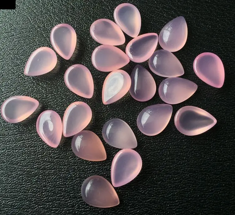 2pcs Wholesale Purple Pink Carnelian Agate Pear Drop Beads 10x14mm 12x16mm 13x18mm Gem Cabochon for Jewelry Making Ring Face