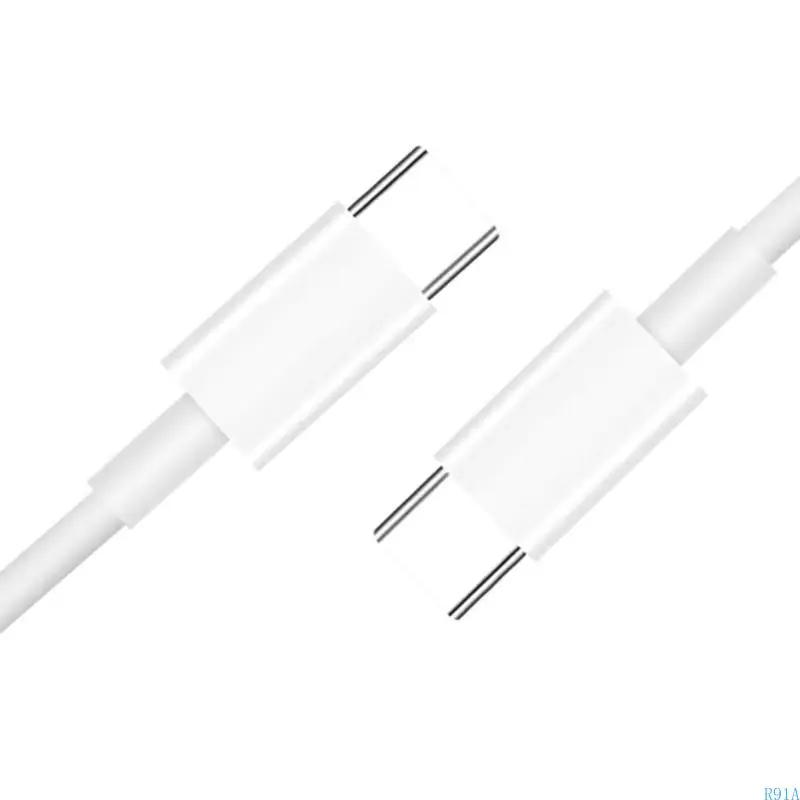 R91A 60W 20cm Short Type C Cable USB C to TypeC Fast Data Line For phone 15 Cellphone Tablet Charging